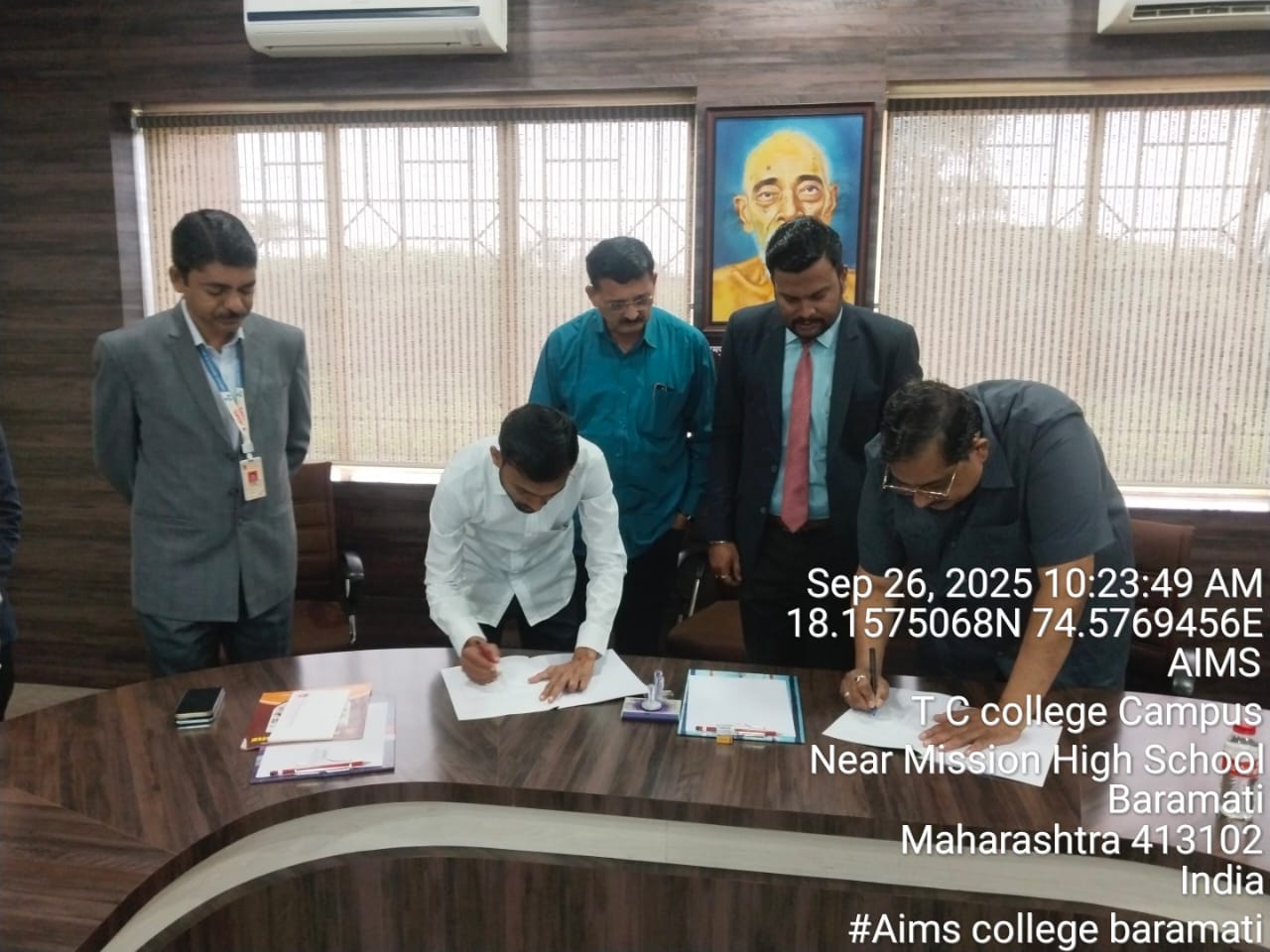 MoU Signed : AIMS Baramati & Unigold Packaging for MBA OJT